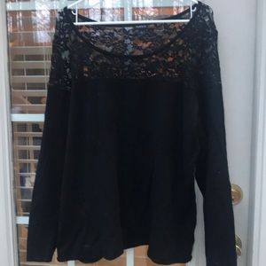 Torrid plus-size sweater with lace